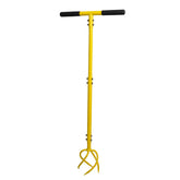 Baraystus Garden Hand Tiller with long curved tines for deep, efficient soil loosening.