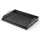 Barbqtime griddle flat-top plate 17x13 for universal grills, even heating for multiple foods