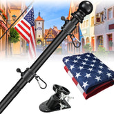 Barcetine flag pole kit exterior assembly on home facade