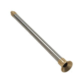Barebones telescoping fire blower with brass-steel construction for durable outdoor performance.