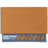Barnyard Designs coir doormat in plain brown, 30x17 inches, ideal for front door.