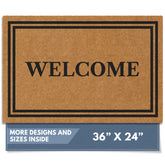 Barnyard Designs coco coir doormat with durable fibers for outdoor use.