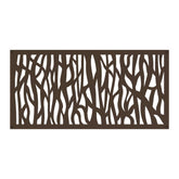 Barrette Sprig Umber decorative screen panel front view with frame-ready look
