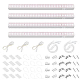 Barrina 1ft T5 grow light strip four-pack ready for installations in grow spaces.