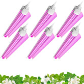 Barrina 144W full spectrum grow light over a small indoor garden setup