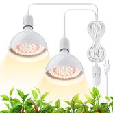 Barrina LED grow light bulb, 2-head design, ideal for indoor garden illumination.