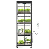 Barrina LP600 front view with five shelves for seedling cultivation.