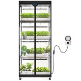 Barrina LP750 full indoor greenhouse setup for organized seedling growth