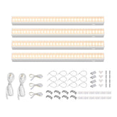 Barrina T5 grow light 4-pack, front view for compact seedling lighting