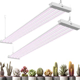 Barrina TX-L84 four-panel setup lighting a wide indoor seedling bed