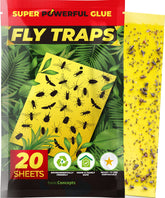 BASIC CONCEPTS Fruit Fly Trap, double-sided yellow trap shown for indoor-outdoor use.