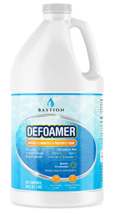 Bastion Hot Tub Defoamer being poured for quick foam control in spas.