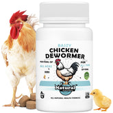Baszy chicken dewormer bottle 120 tablets; supports a healthy flock with natural ingredients.