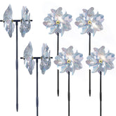 BATTIFE Reflective pinwheels with preassembled blades spark garden interest and deter birds in your yard.