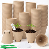 Baxrou 120-pack peat pots for germination and easy soil transplant.