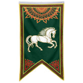 Bayyon Rohan flag banner, 30x50 inches, easy hanging with three metal grommets.