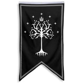 Bayyon Tree of Gondor banner flag on wall for dramatic indoor decor.