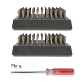 BBQ-Aid 2 pack grill brush replacement heads for easy no scratch cleaning