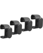 BBQ Future 4-pack hooks installed on Weber rail for secure tool storage