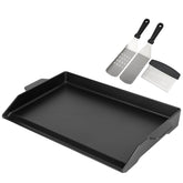 BBQ Future universal cast iron griddle insert on grill for extra cooking space