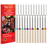 BBQStyle 12-pack marshmallow roasting sticks with 32-inch reach for safe campfire fun.