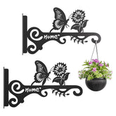 BBTFAA metal plant hooks with butterfly design for decorative indoor use.