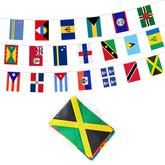 BCLin Caribbean flag banner displaying 20 countries for vibrant classroom decor.