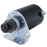 BDELI steel gear starter closeup showing 16 teeth for durability during heavy mowing.
