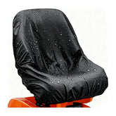 BeadChica waterproof tractor seat cover on a seat protecting against rain.