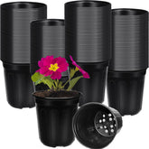 BeapTcely 1-gallon nursery pots top view shows sturdy reusable seedling containers