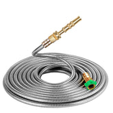 Beaulife 304 stainless steel hose, 25ft, durable metal design for long-lasting watering.