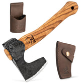 BeaverCraft AX6 bushcraft hatchet with rugged ashwood handle for reliable campsite chopping.
