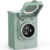 BEBOBLY Generator Inlet Box 50 Amp PB50 for outdoor connections, weatherproof and durable.