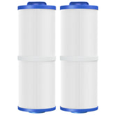 Beckacher 4CH-949 spa filter close-up highlighting Trilobal media for enhanced filtration and easy maintenance.