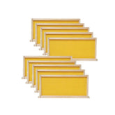 BeeCastle medium beehive frames with wooden frames ideal for Langstroth boxes, easy assembly.