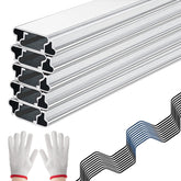 Beeplove greenhouse spring-lock channel assembly for sturdy film fastening.