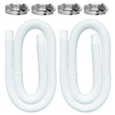 BEFANS pool hose pair with four clamps ready for installation