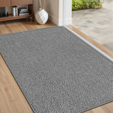 BEISIFLOOR ultra-thin door mat with herringbone texture enhances entryway style