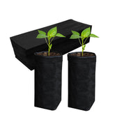 Belit nursery grow bags stacked showing compact, lightweight design for storage.
