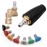 Belivetget turbo nozzle in action with 0-degree jet for tough exterior spots