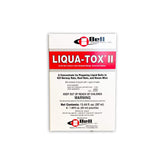 Bell Laboratories Liquatox front pouch shows easy dosing for controlled pest management.