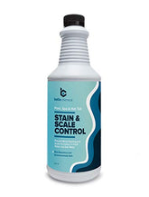 Belle Chemical Stain and Scale Control bottle ready for pools and spas, helps prevent staining.