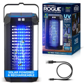 Bell+Howell Rogue solar bug zapper outdoors on patio protecting against mosquitoes