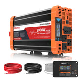 BELTTT 2000W inverter front view with dual outlets for off-grid power.