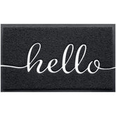 BeneathYourFeet door mat with embossed hello adds a welcoming touch at the entry
