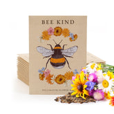 Bentley Seed Co. Bee Kind seed packet front art, ideal as an eco-friendly party favor.