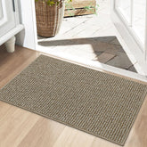 BEQHAUSE Dirt Trapper Door Mat front view demonstrates durable dirt scraping for entryways.