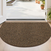 BEQHAUSE Dirt Trapper Mat in brown with half-circle design traps dirt at the doorway.