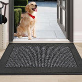 BEQHAUSE indoor door mat front view shows non-slip low-profile entryway solution
