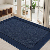 BEQHAUSE indoor door mat 32x48 blue traps dirt and keeps floors clean.